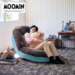 【ムーミン/MOOMIN】3WAYでくつろげる!クッション付きふかふかビッグ座椅子「ムーミン」