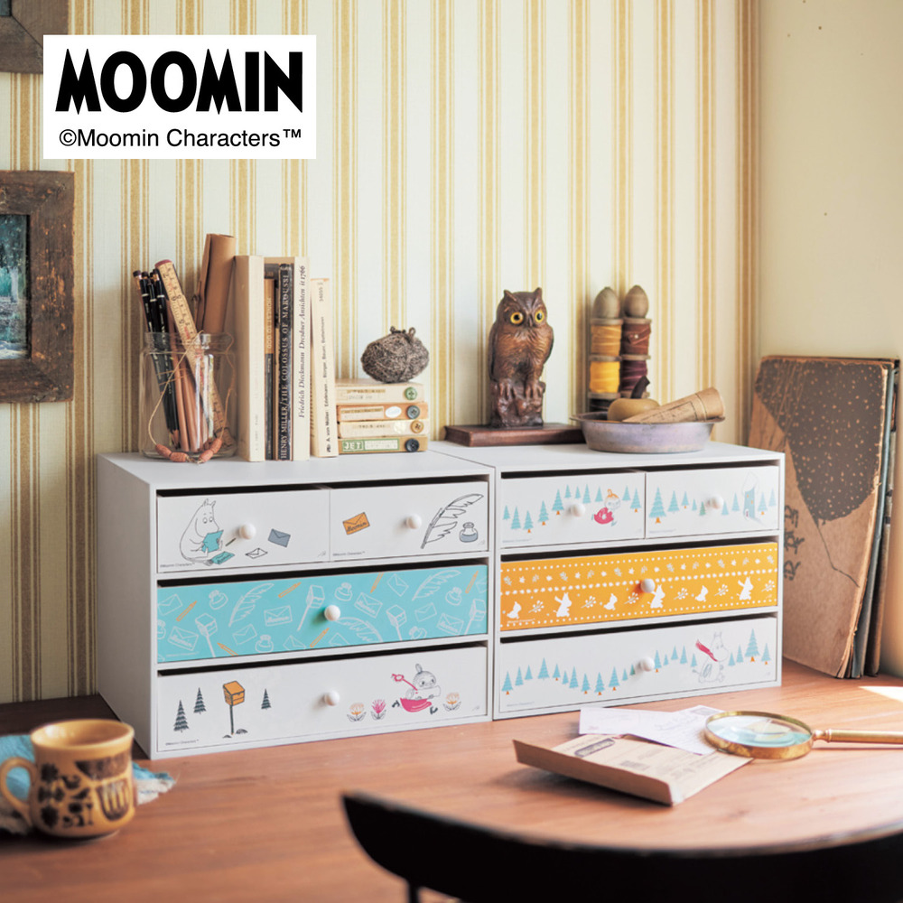 【ムーミン/MOOMIN】卓上3段チェスト「ムーミン」 【ムーミン/MOOMIN】卓上3段チェスト「ムーミン」