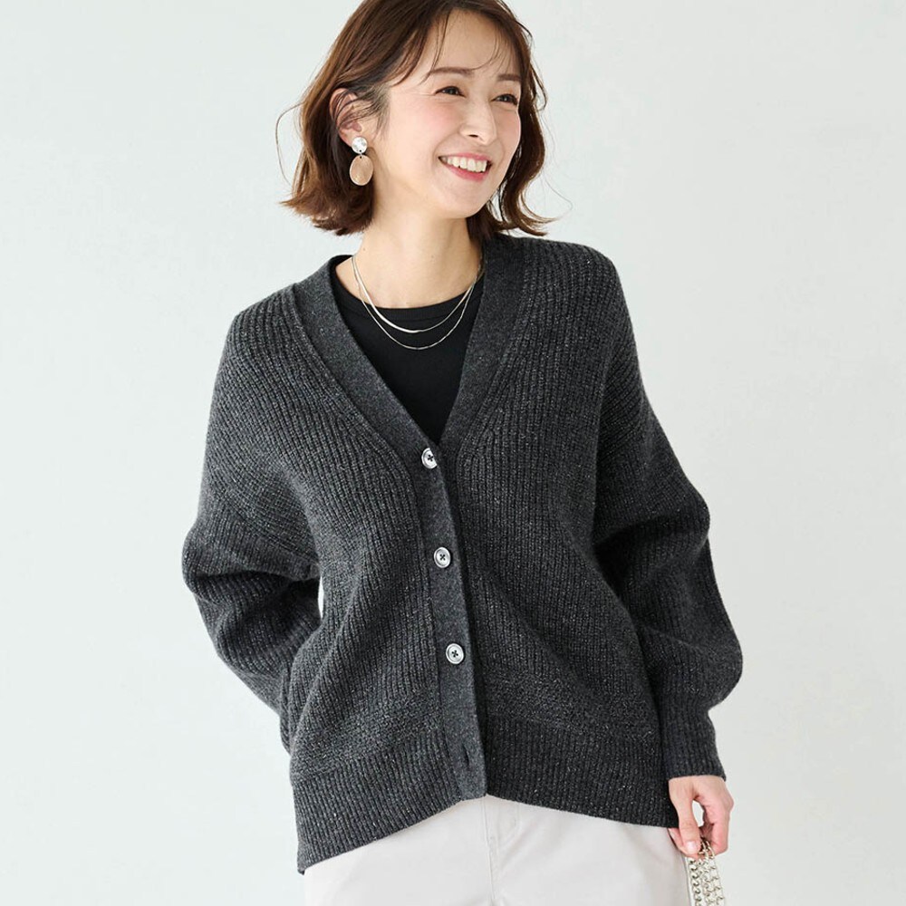 【スタイルノート/StyleNote】ウールカシミヤブレンドニットカーディガン