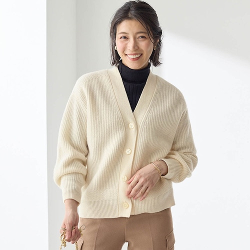 ウールカシミヤブレンドニットカーディガン