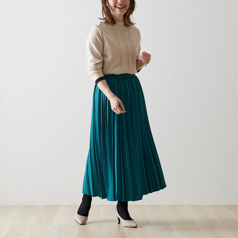 ウール調プリーツスカート（プリーツスカート）｜(エスエヌ バイ  