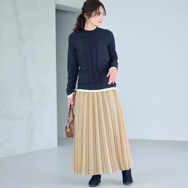 ウール調プリーツスカート（プリーツスカート）｜(エスエヌ バイ  