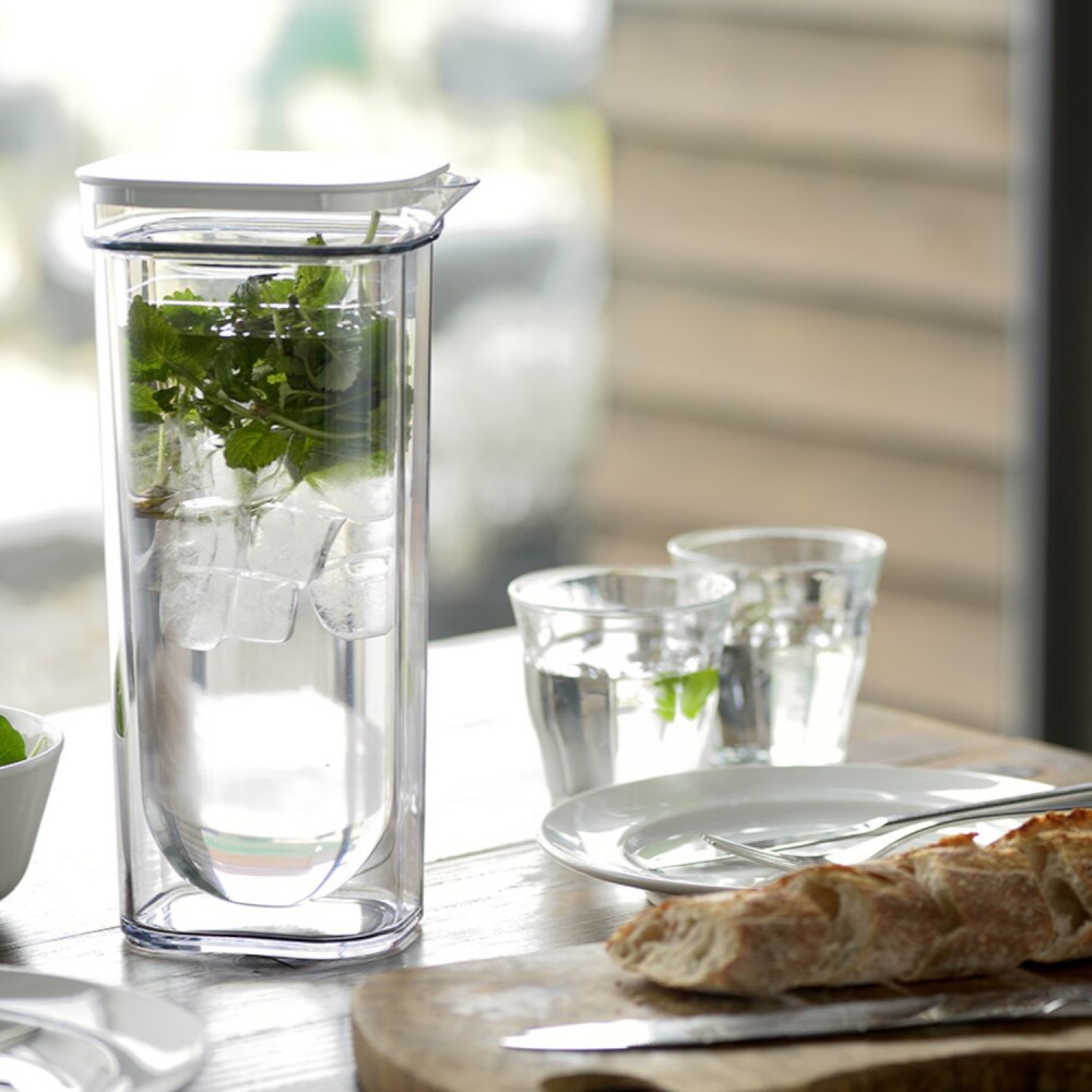 【ベルメゾン】角がないから洗いやすい ダブルウォールカラフェ 【食洗機可】【冷水筒・麦茶ポット】