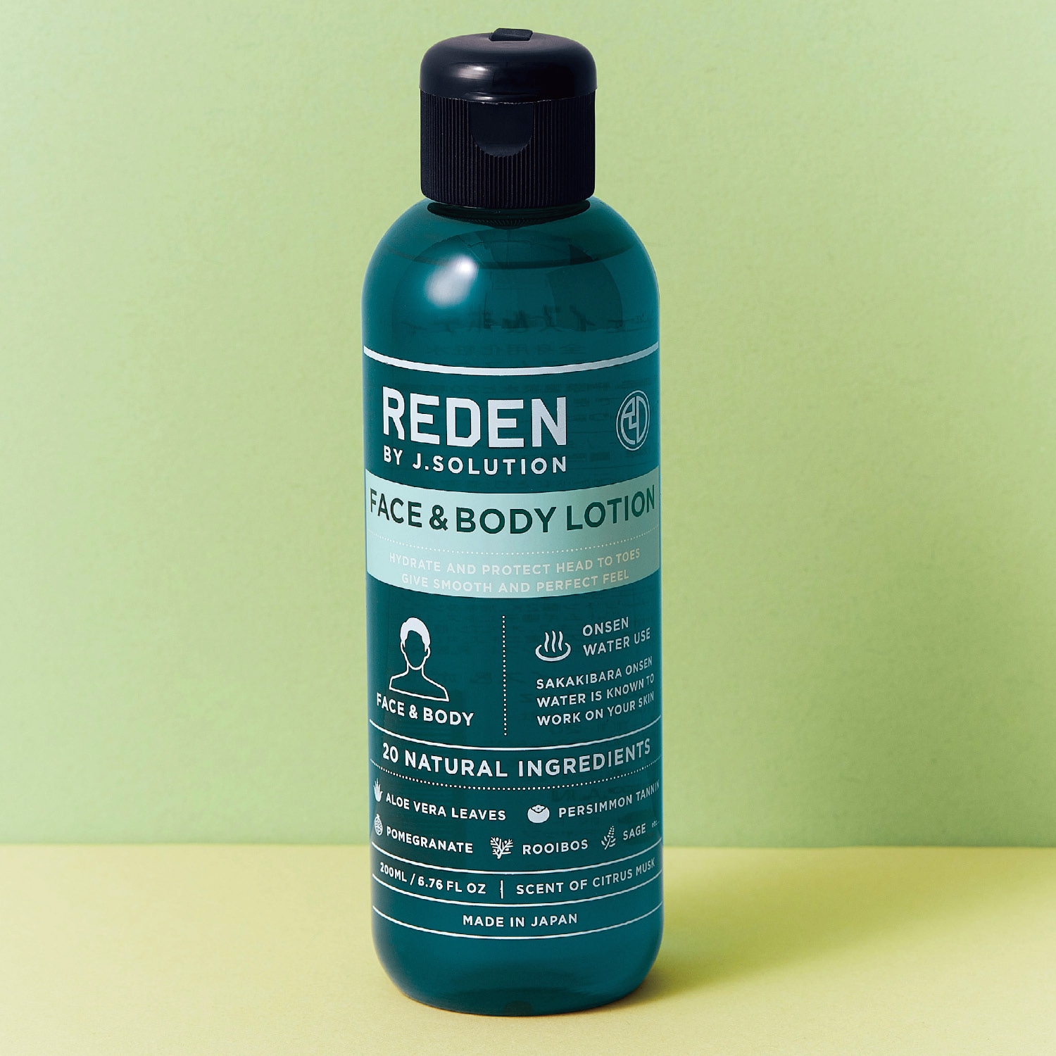 REDEN（リデン）化粧水 フェイス＆ボディローション 温泉水 シトラスムスクの香り 男性用 200ml