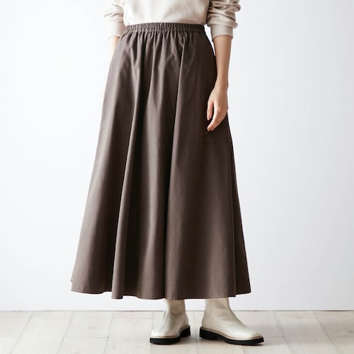 スエードタッチストールスカート 【洗濯機OK】 【S～6L】