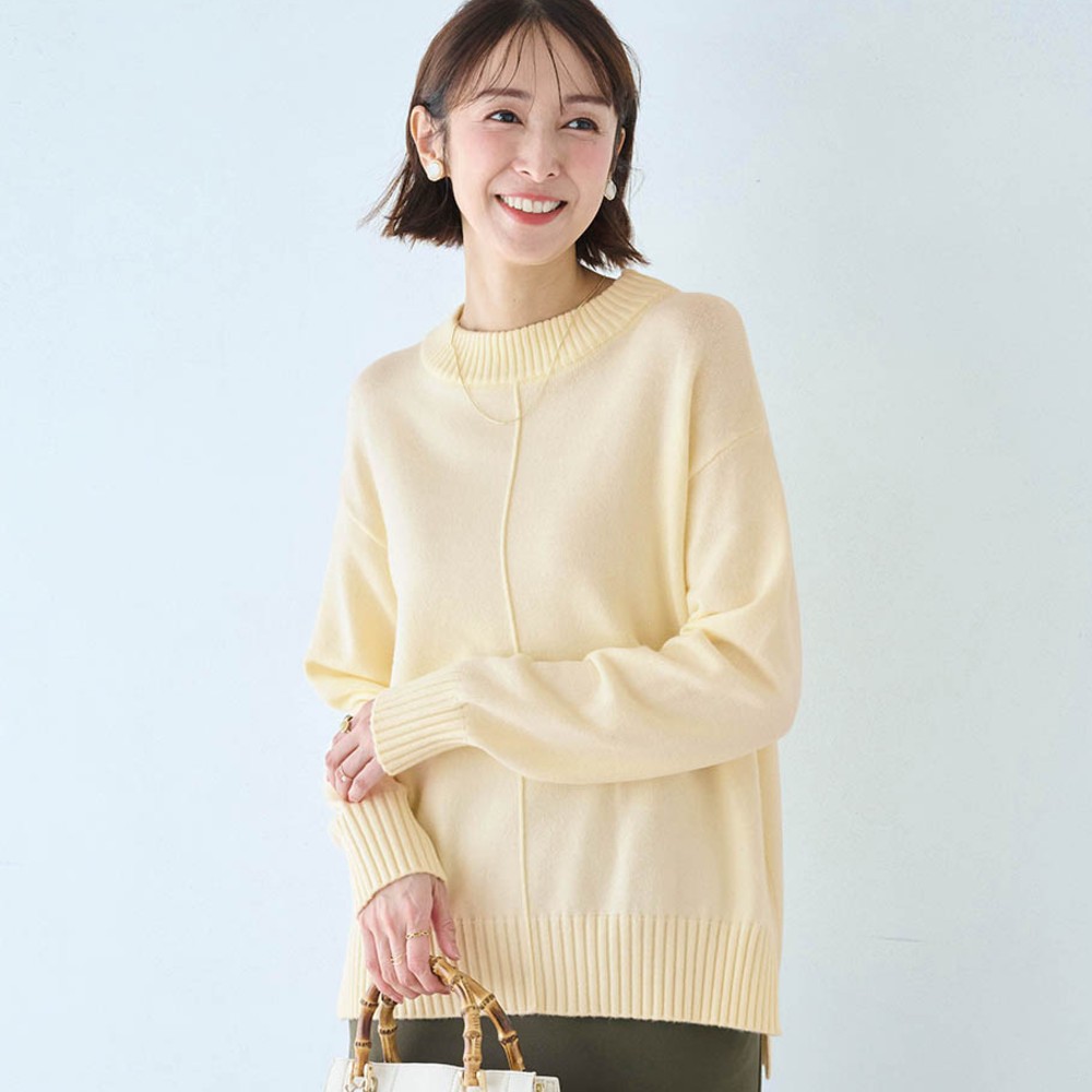 【エスエヌ バイ スタイルノート/SN by StyleNote】モックネックニット【乾燥機OK】