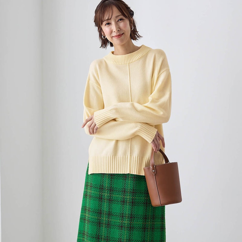 モデル身長169cm／M　＜アイボリー＞