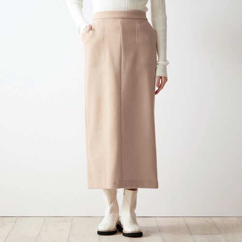 【2月1日まで再値下げ】 ウールライクIラインスカート【セットアップ可】