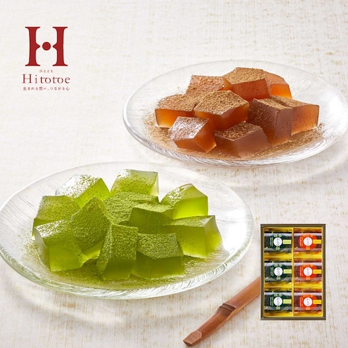 わらび餅セット 抹茶とほうじ茶６点