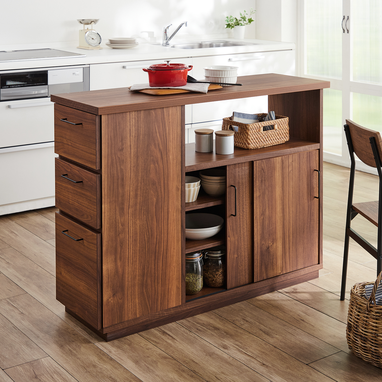 収納力抜群の間仕切りキッチンカウンター 日本製 通販のベルメゾンネット 収納力抜群の間仕切りキッチンカウンター 日本製 通販のベルメゾンネット