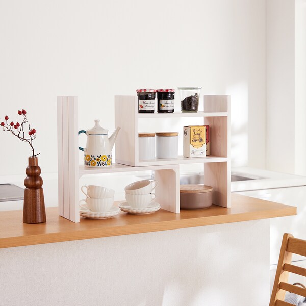 【ベルメゾン】スライドして幅を変えられるキッチンラック