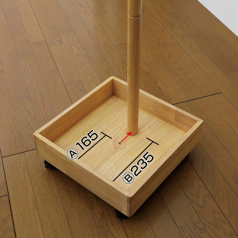 収納部アップ/ ポール位置は選べます。/ナチュラル