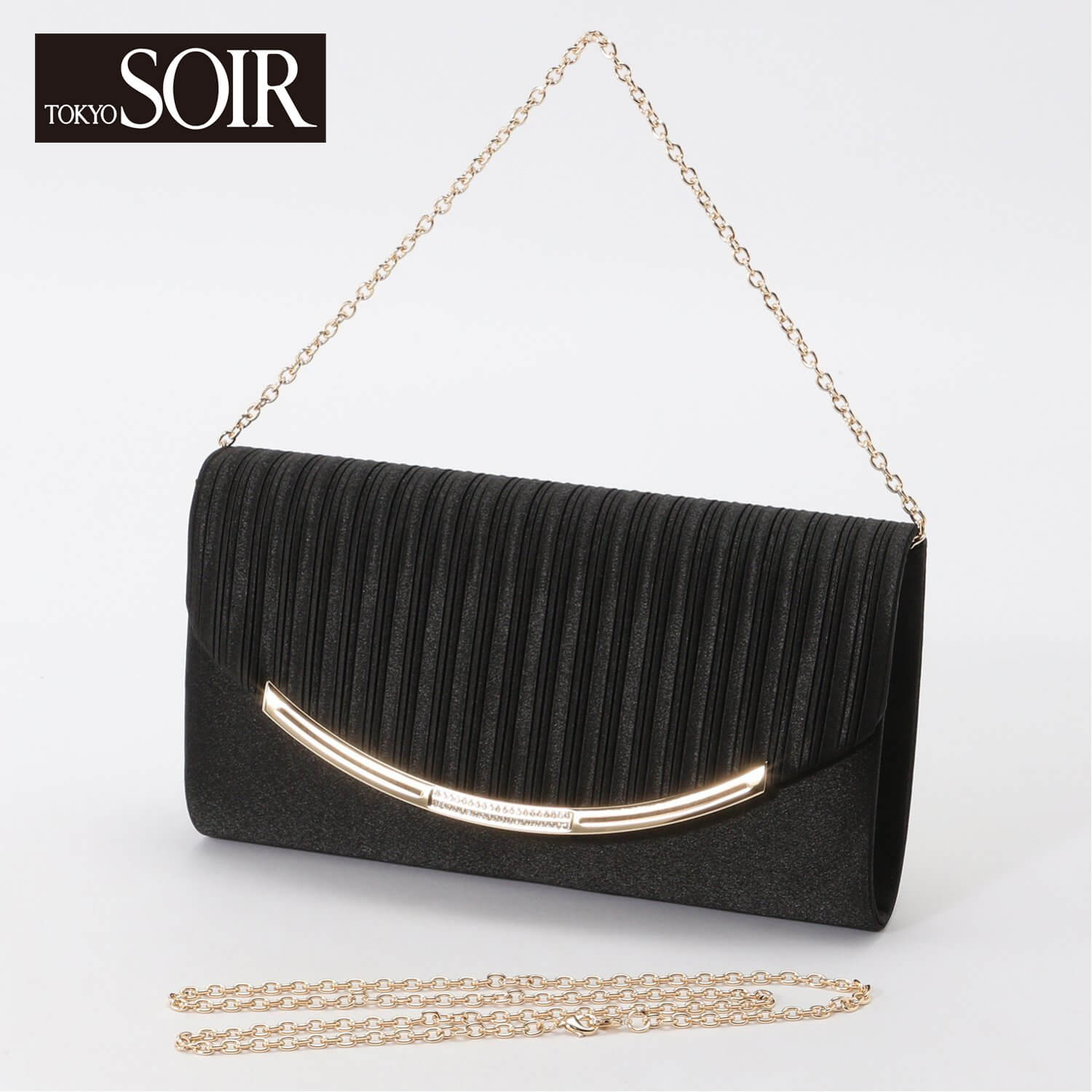 【プチソワール/PETITSOIR】チェーン付きセレモニーハンドバッグ
