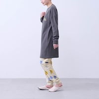 モデル身長168cm／M ※写真は撮影用のため身丈+3.5cm・袖丈+1.5cm・股下+6cm