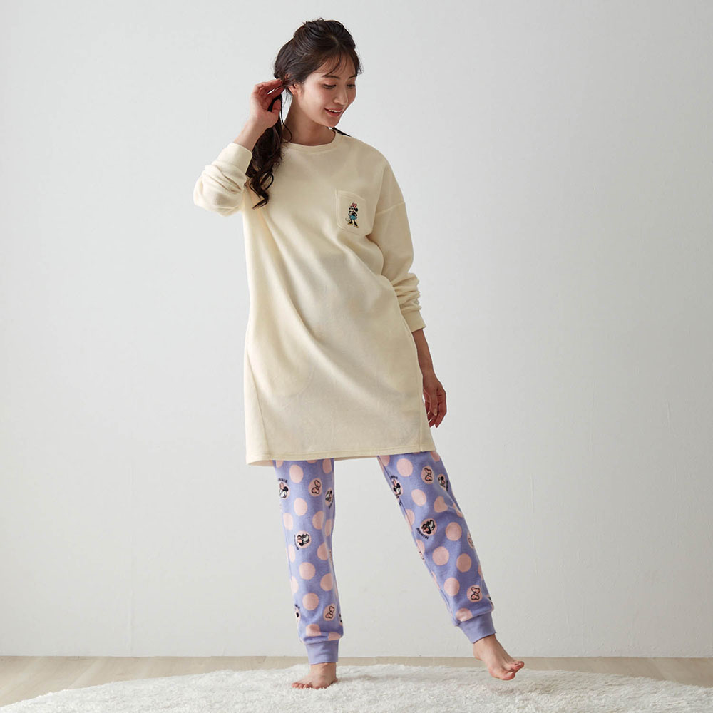 レディース肌側綿フリースチュニックパジャマ(選べるキャラクター)(ディズニー/Disney) レディース肌側綿フリースチュニックパジャマ(選べるキャラクター)(ディズニー/Disney)