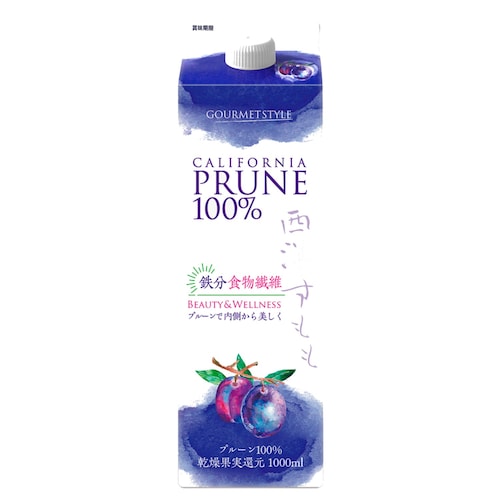 カリフォルニアプルーンジュース100％ 1000ml×6本セット