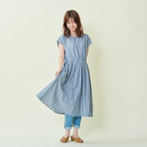 【3月31日(金)販売終了】 ストライプ柄ワンピース
