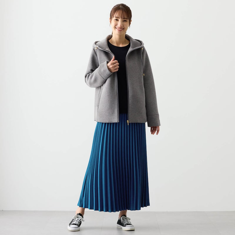 モデル身長173cm／M　※写真は撮影用のため、身丈+3cmになります。