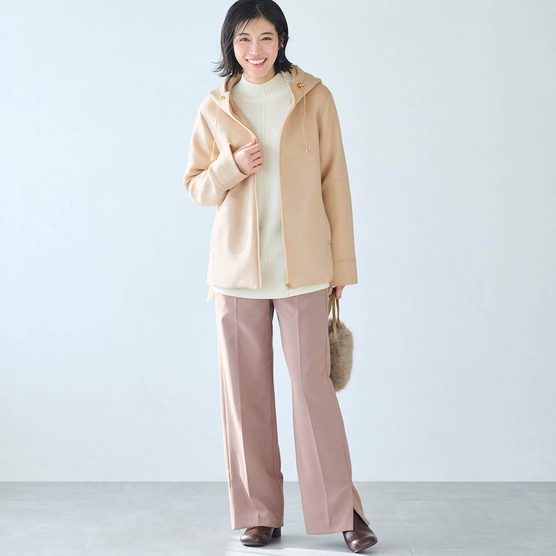 モデル身長168cm／M　※写真は撮影用のため、身丈+3cmになります。