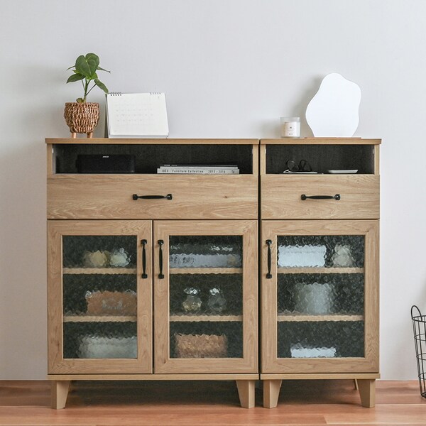 【ベルメゾン】ナチュラルなウッド調キャビネット 【幅40cm・幅70cm】