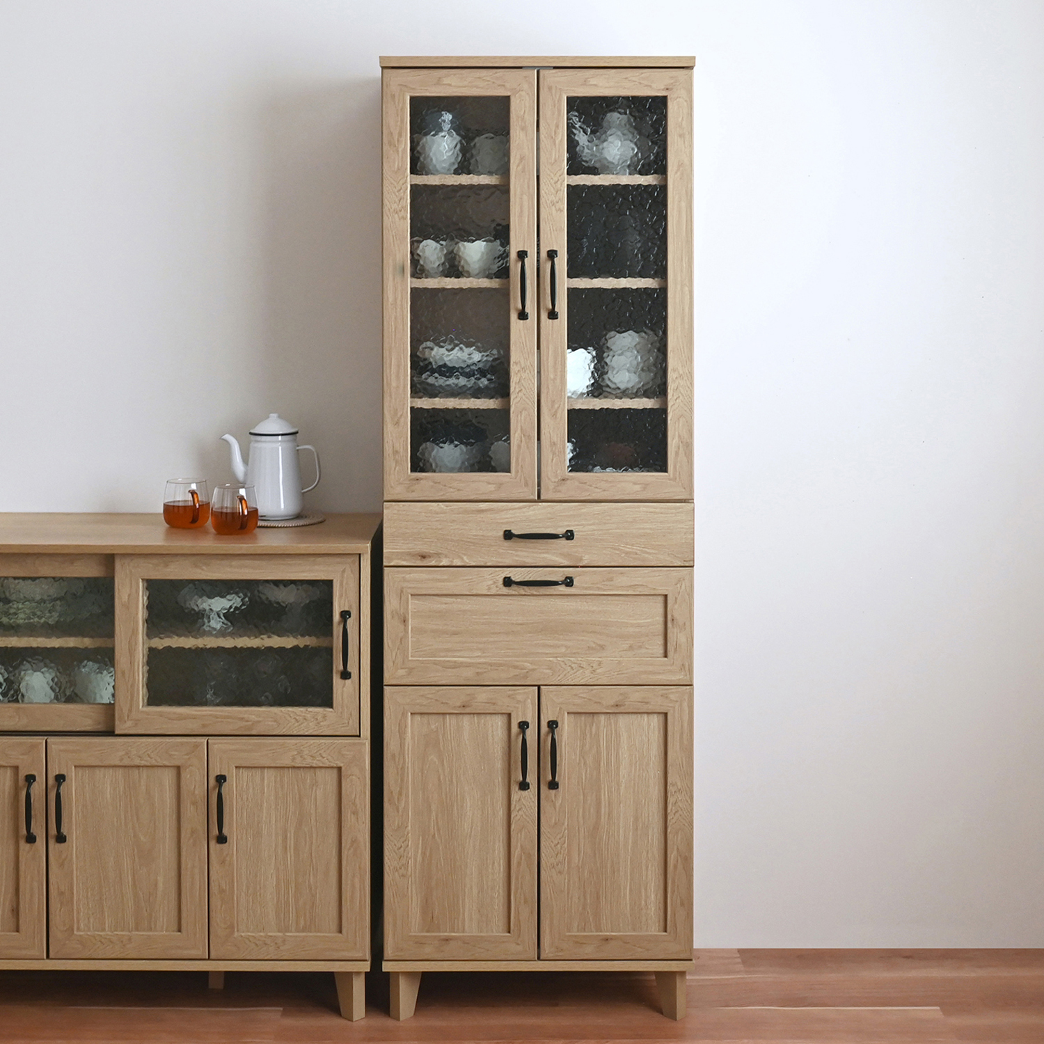 【ベルメゾン】ナチュラルテイストの食器棚 【ベルメゾン】ナチュラルテイストの食器棚