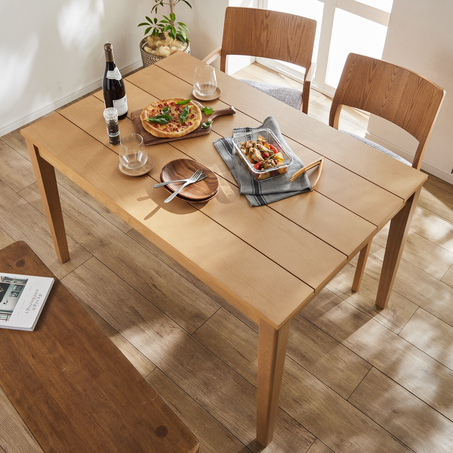 【ベルメゾン】ナチュラルダイニングテーブル 【ベルメゾン】ナチュラルダイニングテーブル