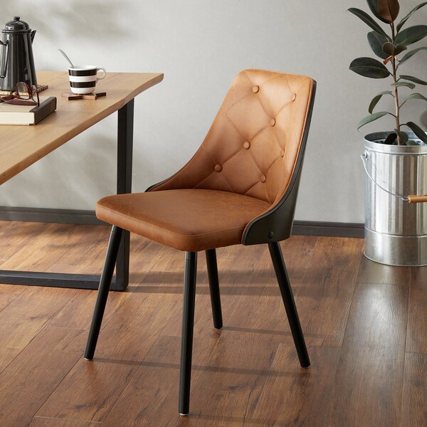 【ベルメゾン】本革のような風合いのダイニングチェア