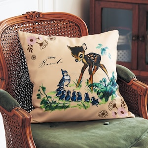 【ディズニー/Disney】刺繍のクッションカバー「バンビ」