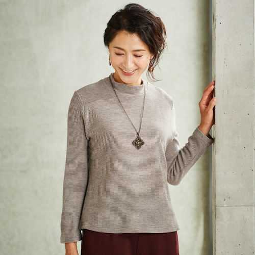 ソフトサーモハイネックプルオーバー 【ミセスファッション】