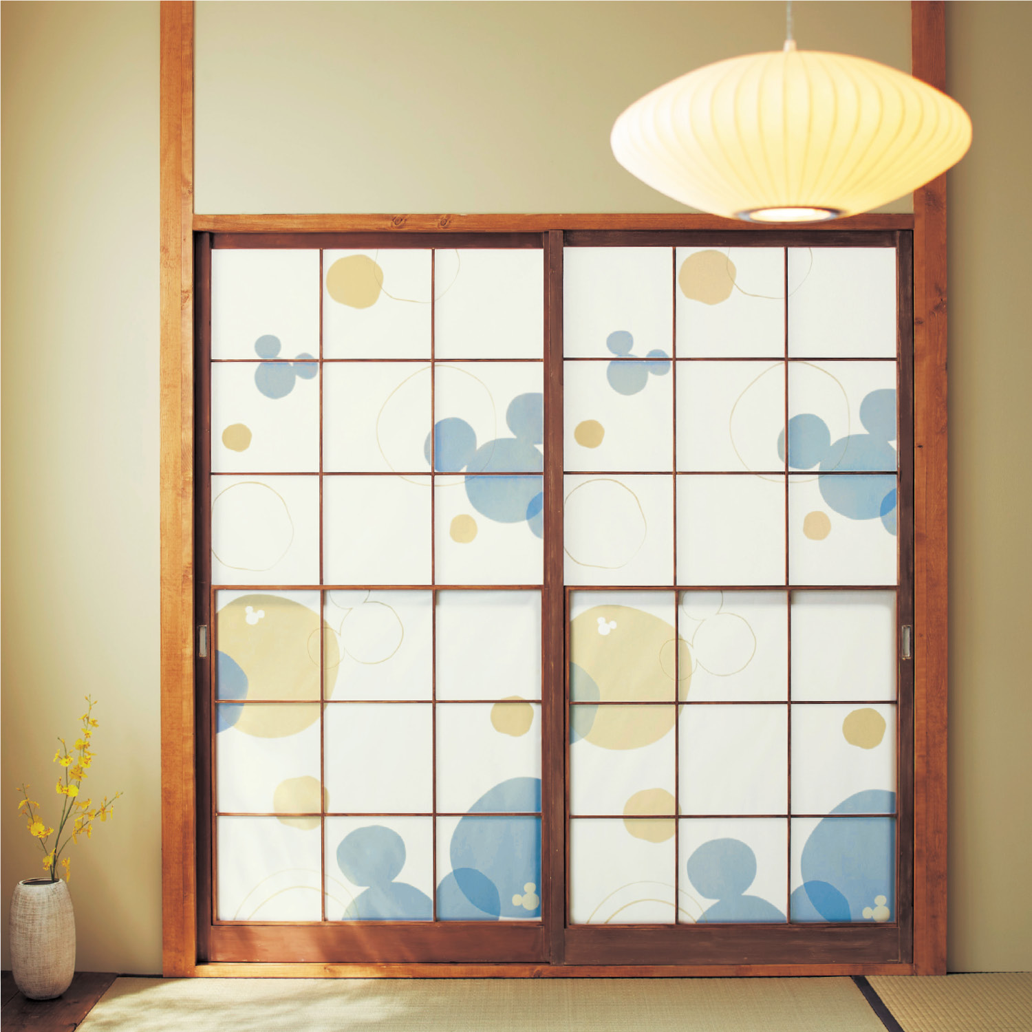 【ディズニー/Disney】障子紙2枚セット「ミッキーモチーフ」 【ディズニー/Disney】障子紙2枚セット「ミッキーモチーフ」