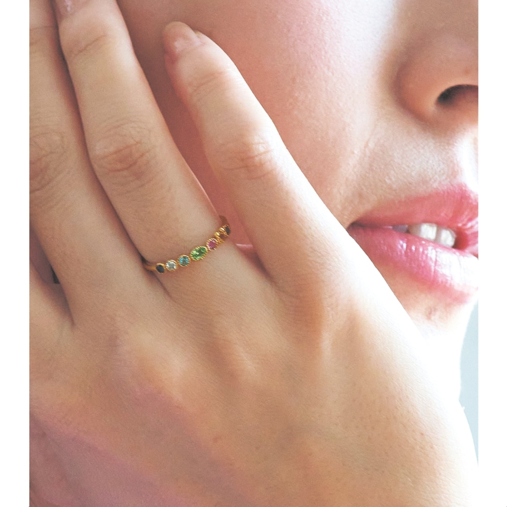 受注生産】10金アミュレットリング［日本製］「ミッキーモチーフ