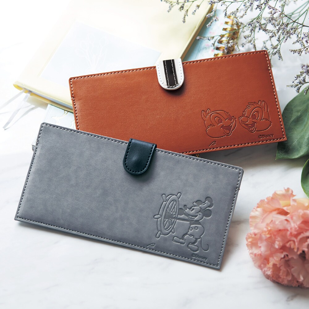 【ディズニー/Disney】薄型長財布 「ミッキーマウス(蒸気船ウィリー)」