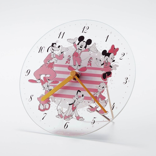【DisneyFantasyShop30周年限定品】 ガラスの置き時計「ミッキー&フレンズ」