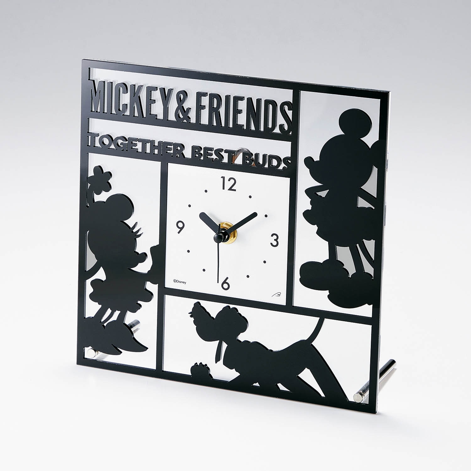 シルエットの置き時計「ミッキー＆フレンズ」（ディズニー
