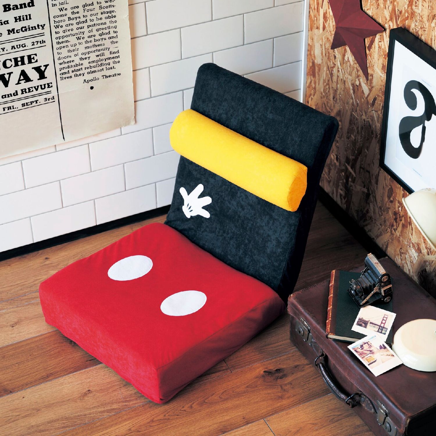 サポートクッション付きリクライニング座椅子(選べるキャラクター)(ディズニー/Disney) サポートクッション付きリクライニング座椅子(選べるキャラクター)(ディズニー/Disney)