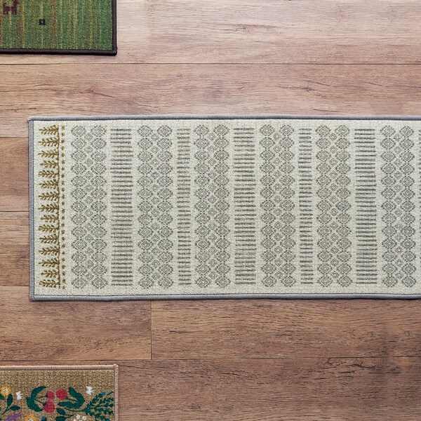 【ベルメゾン】スタイリッシュデザインのプリントキッチンマット