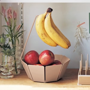 【ベルメゾン】バナナスタンド付き八角形のフルーツバスケット