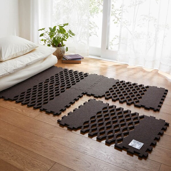 【ベルメゾン】タテヨコつなげて伸縮できるすのこマット6枚組【断熱・吸湿・放湿・抗菌防臭・防ダニ】[日本製]