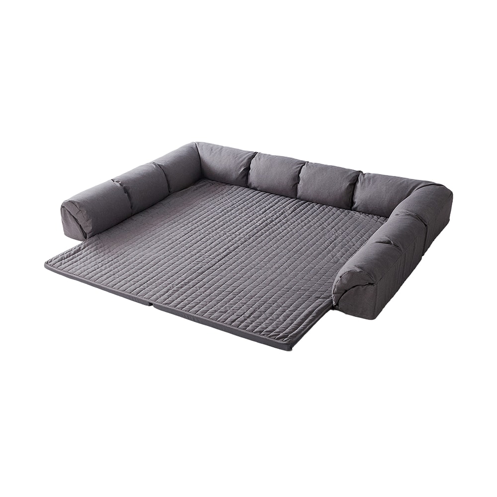 ラグが洗えるダブルコーナークッションセット(ローソファー)（ロー