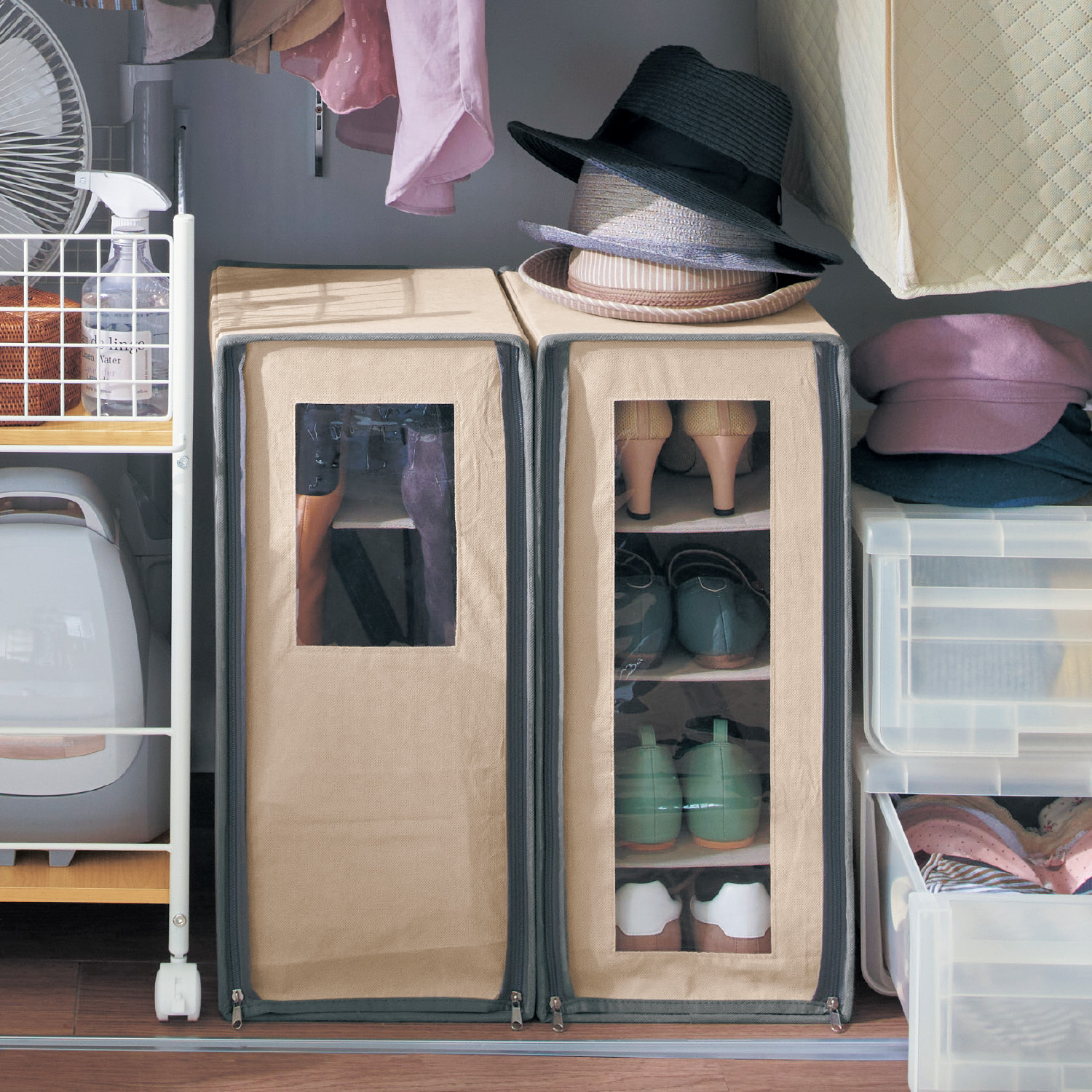 【ベルメゾン】組み立て簡単ブーツ & シューズボックス 【ベルメゾン】組み立て簡単ブーツ & シューズボックス