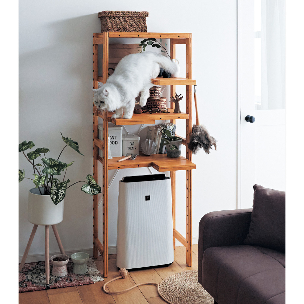 小棚付きアンティーク調オープンラック 小棚付きアンティーク調オープンラック