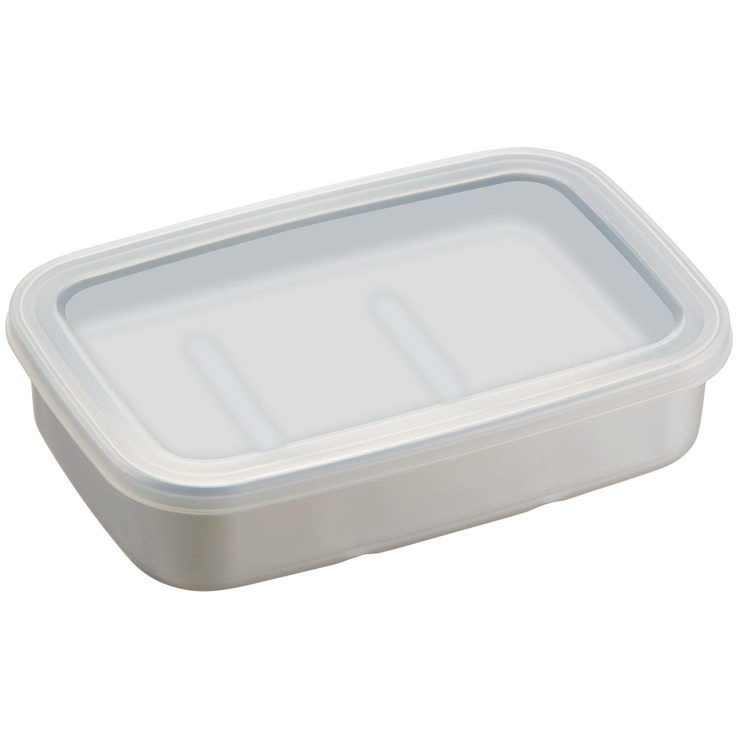 蓋付きアルミ保存容器＜同サイズ2個セット＞［日本製