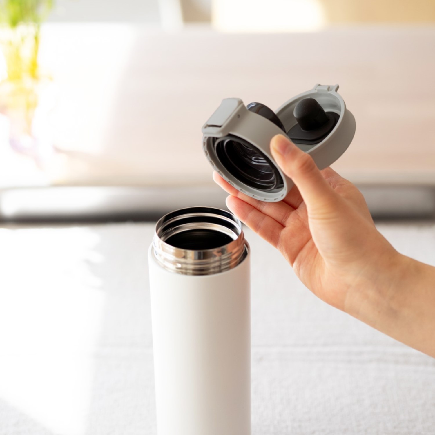 【ベルメゾン】パッキン一体型で洗いやすいステンレスボトル 【保冷/保温】