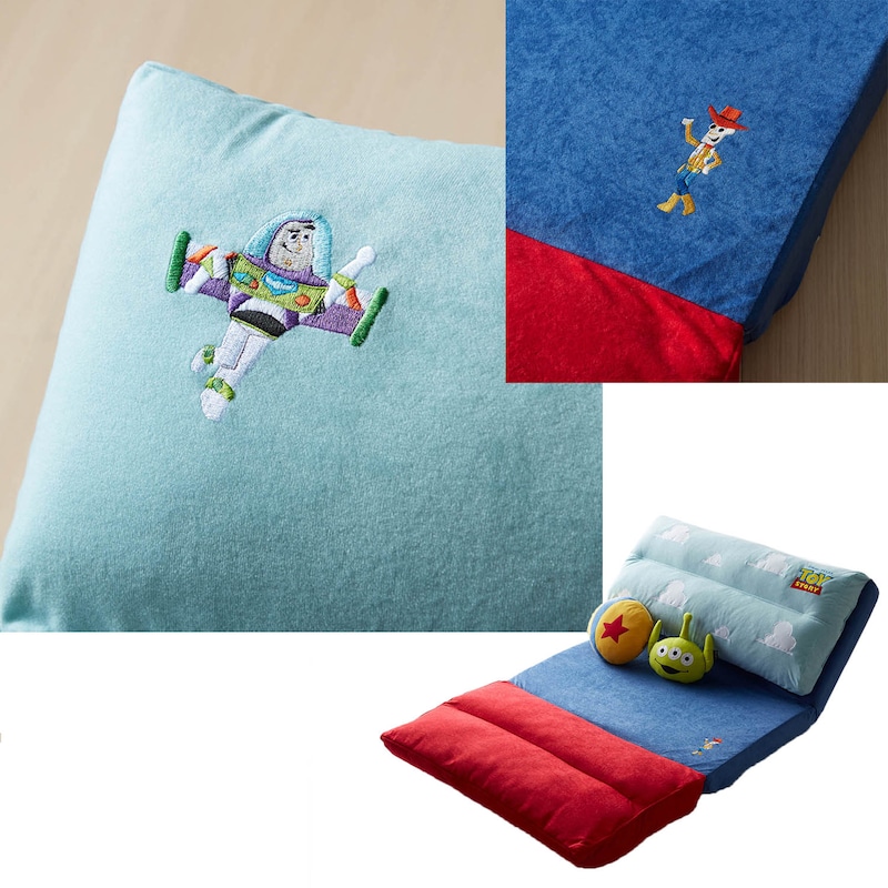 座面の刺繍（トイ・ストーリー）