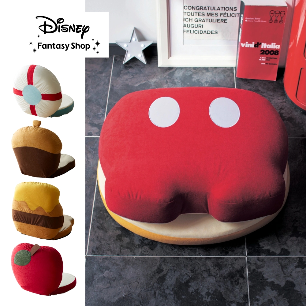 【ディズニー/Disney】【折りたたんだ形もかわいい】 モチーフ型座椅子(選べるキャラクター)