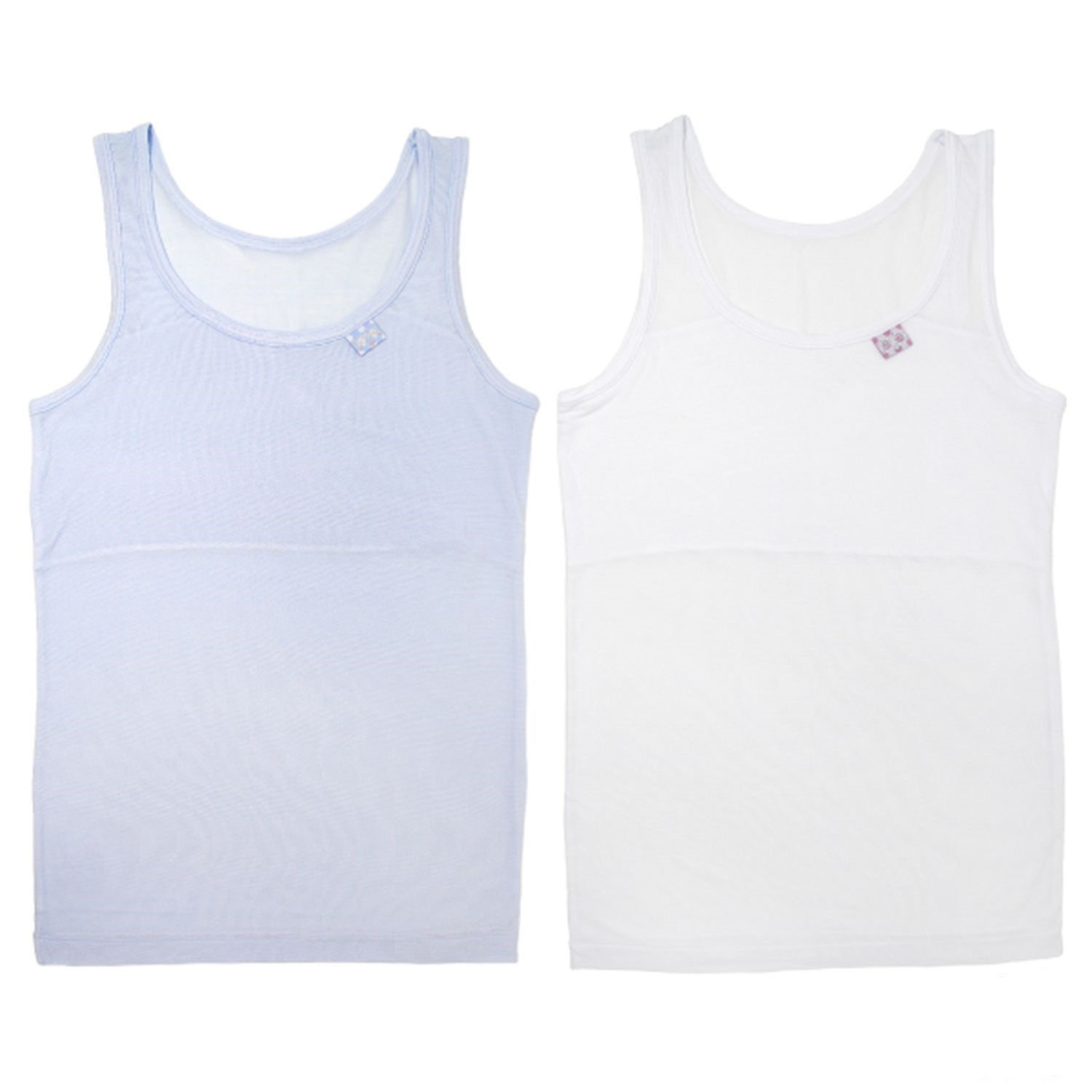 【ガロー/GARAU】胸二重タンクトップ2枚組 接触冷感【ジュニア】