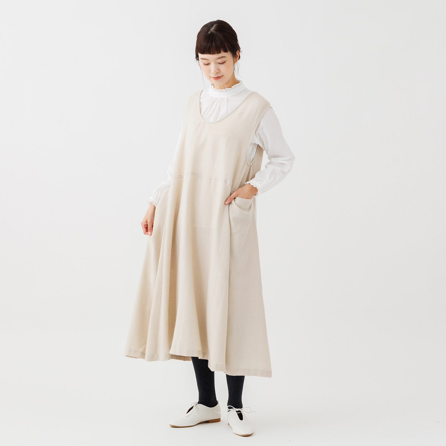 22年冬新作 ヘリンボーン柄ノースリーブ2wayワンピース エムドットエヌ M N 通販のベルメゾンネット 22年冬新作 ヘリンボーン柄ノースリーブ2wayワンピース エムドットエヌ M N 通販のベルメゾンネット