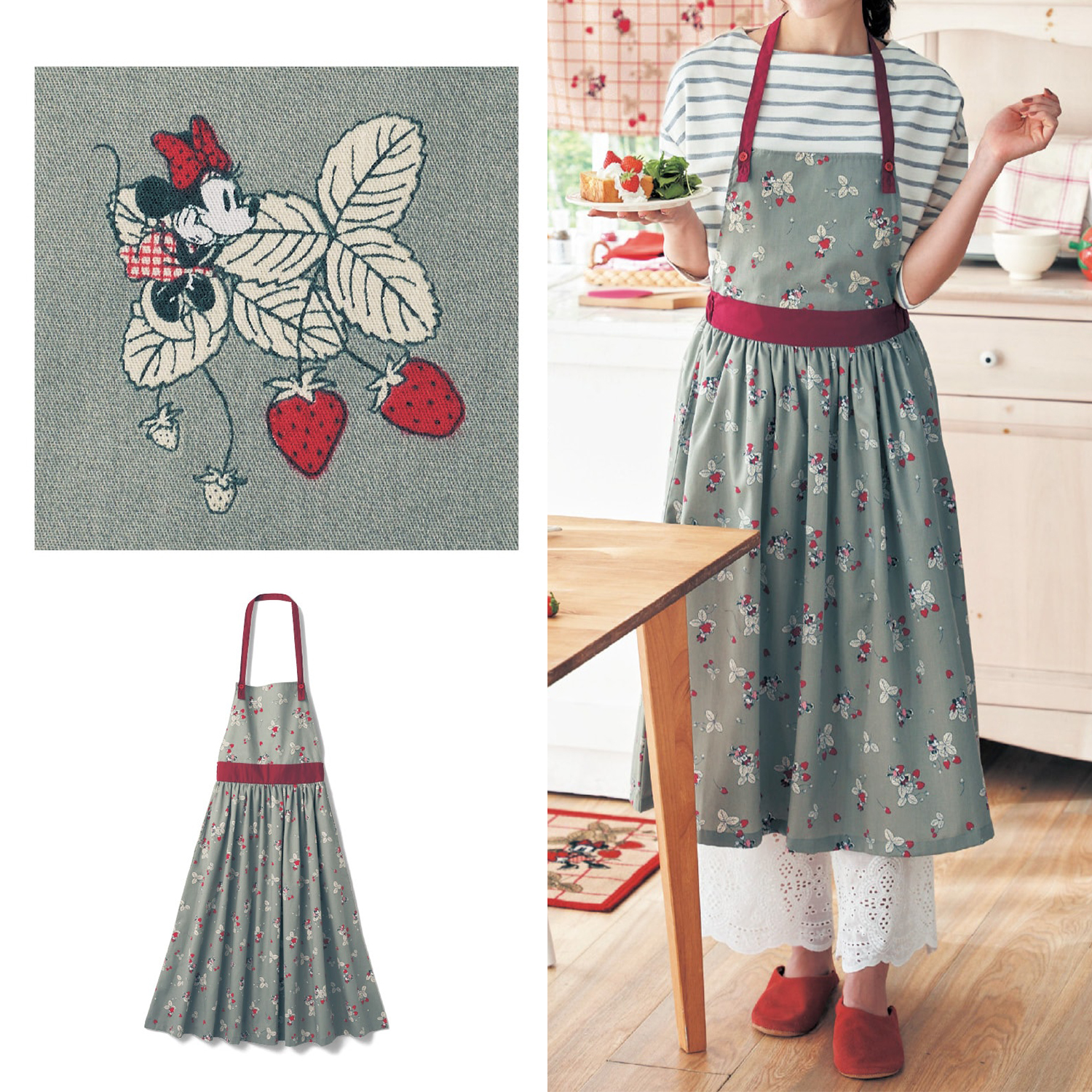 ワンピース風エプロン ミニーマウス ディズニー Disney 通販のベルメゾンネット ワンピース風エプロン ミニーマウス ディズニー Disney 通販のベルメゾンネット