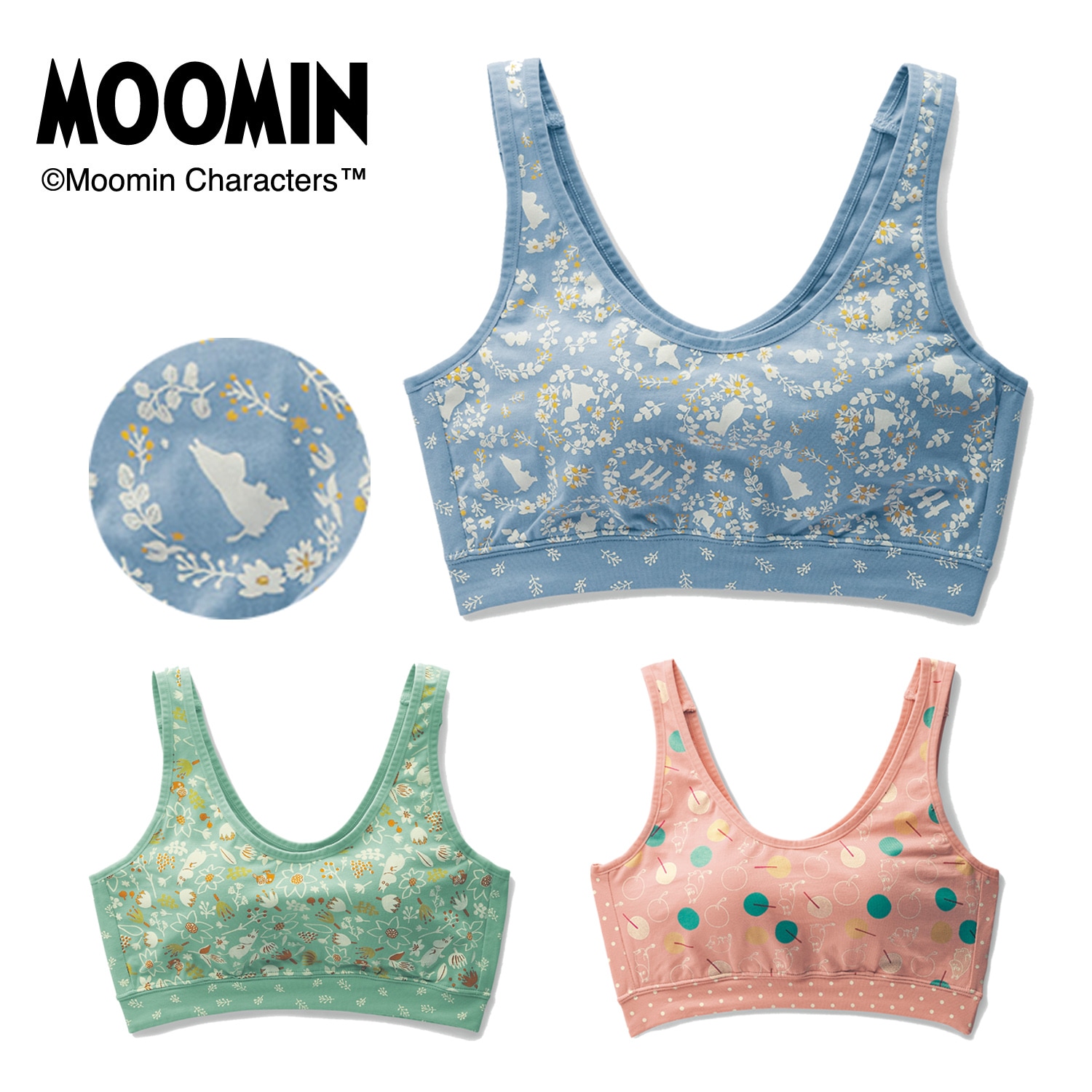 【ムーミン/MOOMIN】やさしさ設計の綿混ハーフトップ「ムーミン」画像