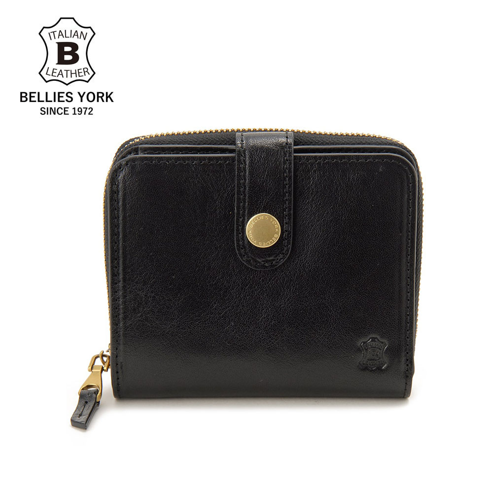 【ベリーズヨーク/BELLIES YORK】本革二つ折り財布(イタリアンレザー使用) 【ベリーズヨーク/BELLIES YORK】本革二つ折り財布(イタリアンレザー使用)